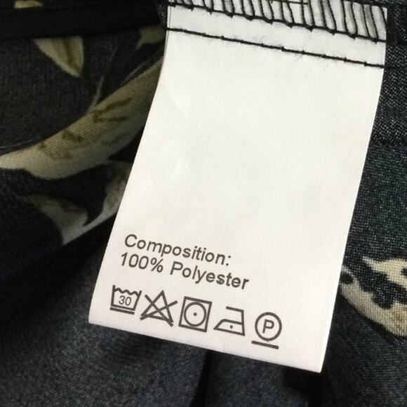 KIMONO SZ M black floral robe and slip pajama lounge 2 piece set NEW B115 - Picture 11 of 11